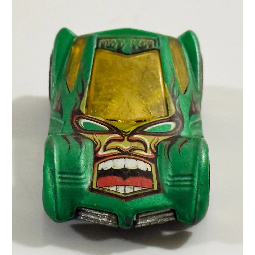 Hot Wheels Sinistra Toy Car Kids 1:64 Green Monster Face Flame Graphics B38
